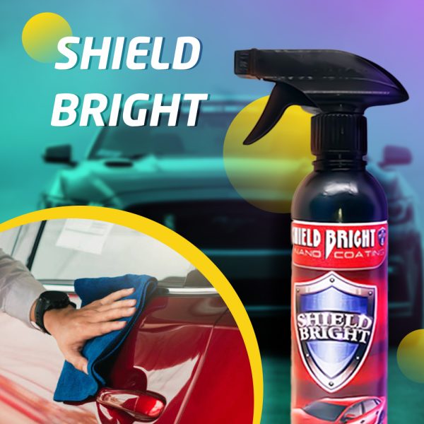 • احصل على تألق داخلي وخارجي لسيارتك مع عرض Shield Bright المميز! 3 قطع: ملمع سيارة + سبراي تابلوه + هدية مجانية. •